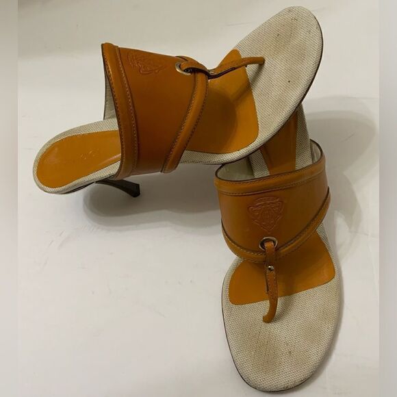 Gucci Women's White and Orange Sandals size 7 - Picture 2 of 10